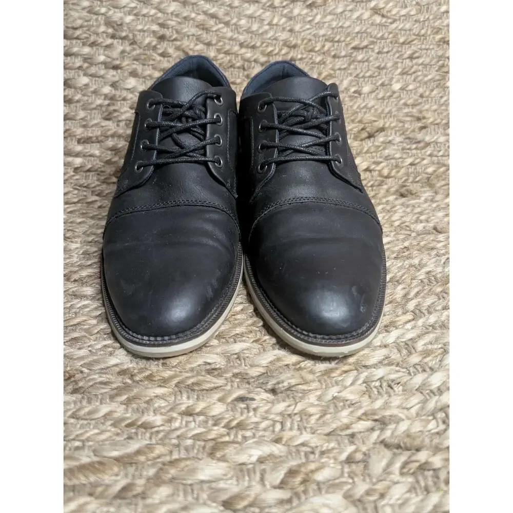Men’s Bull Boxer B-52 Black Leather Oxford, Size 9.5, Dress Shoes